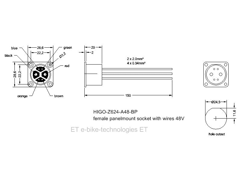 HIGO-Z624-BP - HIGO Code Z624BM C 05 D1 0150
