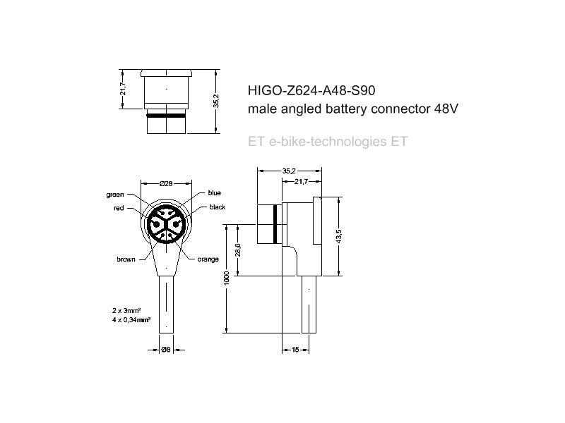 HIGO-Z624-S90 - HIGO Code Z624BG A 00 B7 1000