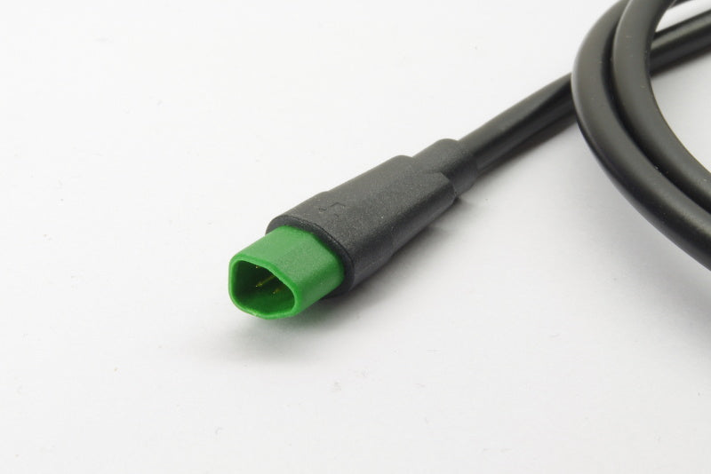 5-pole HIGO Mini-F extension cable centrally joined and protected by heat shrink tubing