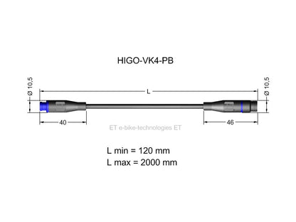 4-pole HIGO Mini-B extension cable special typ 2